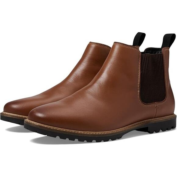 Cole Haan Men's Midland Water Resistant Lug Sole Chelsea Boots Tan Size 10 new - Picture 1 of 5